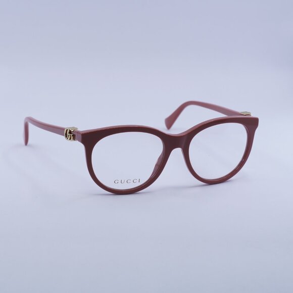 Gucci GG1074O 006 Eyeglasses Shiny Dark Pink 53mm Cat Eye Frame - Picture 4 of 10